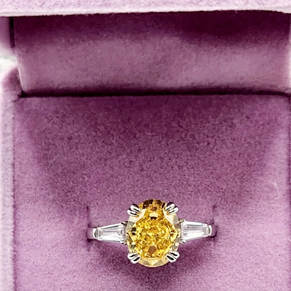 2.5 Canary Crushed ice statement ring - Picture 8 of 8